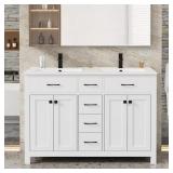$733 48 IN. W X 18 IN. D X 34 IN. H DOUBLE SINK FR