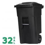 TOTER 32 GALLON BLACK ROLLING OUTDOOR GARBAGE/TRAS