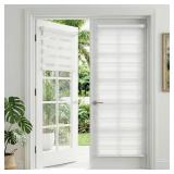 LAZBLINDS NO DRILL ZEBRA BLINDS FOR FRENCH DOOR, C