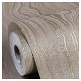 GOLD KHAKI WOOD PEEL AND STICK WALLPAPER STRIPE, 2