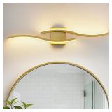 WOSHITU GOLD LED BATHROOM VANITY LIGHTS: 31.5 INCH