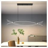 $130 MODERN CHANDELIER, LINEAR PENDANT LIGHT LED D