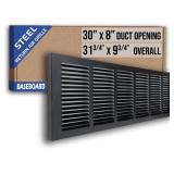 FITS 30X8 DUCT OPENING | STEEL BASEBOARD RETURN AI