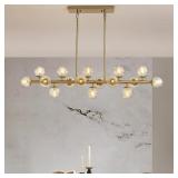 $247 MOOONIHCE 16 LIGHTS RECTANGLE CHANDELIER, MID