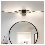 DAUNTON BLACK VANITY LIGHTS FIXTURES OVER MIRROR,