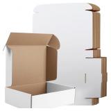 12X9X4 INCHES SHIPPING BOXES SET OF 25, WHITE CORR