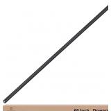 60 INCH CEILING FAN DOWNROD, 1" DIAMETER BLACK CEI