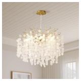$170 18-INCH COASTAL CHANDELIER, 6-LIGHT GOLD TREE