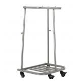 4-WHEEL TRASH BAG HOLDER, OUTDOOR METAL LEAF BAG H