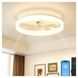 VOLISUN LOW PROFILE CEILING FANS WITH LIGHTS AND R