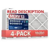 BNX TRUFILTER 14X25X1 AIR FILTER MERV 13 (3-PACK)