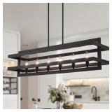 $160 BLACK CHANDELIERS RECTANGLE PENDANT LIGHTS KI