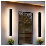 $200 2PCS 40IN LONG LED OUTDOOR WALL LIGHTS DIMMAB