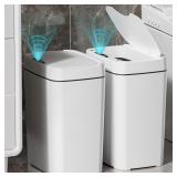 VANPOPUBS 2 PACK 2.7 GAL BATHROOM TRASH CAN WITH L