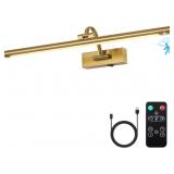 DESOOP WIRELESS BRASS PICTURE LIGHTS FOR WALL MOTI