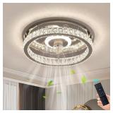 $207 KINDLOV CRYSTAL CEILING FANS WITH LIGHTS, MOD