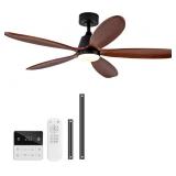 $120 48 INCH WOOD CEILING FANS WITH LIGHTS AND REM