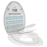 1M FAMILY TOILET SEAT, PATENTED SLOW CLOSE & QUICK