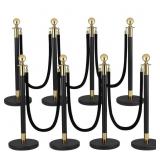 $195 8PACK STAINLESS STEEL STANCHION POST QUEUE 5