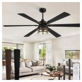 $126 FANBULOUS 65" FARMHOUSE CEILING FANS WITH LIG
