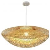 $104 20IN BAMBOO CHANDELIER BOHO RATTAN PENDANT LI