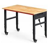 $160 48" WORKBENCH WITH WHEELS, ADJUSTABLE HEIGHT