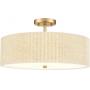 SEMI FLUSH MOUNT CEILING LIGHTS, 4-LIGHT 18" GOLD