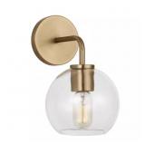 ORLEY 6.25 IN. 1-LIGHT SATIN BRASS MODERN INDUSTRI