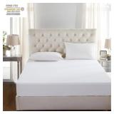 QUEEN POLYESTER WATERPROOF MATTRESS PROTECTOR, BED