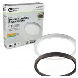 13 IN. COLOR SELECTABLE LED FLUSH MOUNT WITH NIGHT