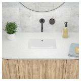18 IN. UNDERMOUNT CERAMIC BATHROOM VESSEL SINK IN