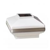 VERANDA 4 IN. X 4 IN. WHITE VINYL SOLAR-POWERED PY