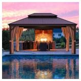 $1620 TOZEY 12 FT. X 16 FT. ALUMINUM OUTDOOR BLACK