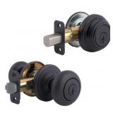 KWIKSET SMARTKEY JUNO VENETIAN BRONZE DEADBOLT AND