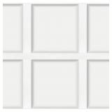 MODERN FAUX WOOD PANEL DOVE WHITE NON-PASTED WALLP