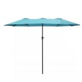 15 FT. 3 TOP OUTDOOR RECTANGLE MARKET PATIO UMBREL