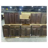 10 PC. ESPRESSO KITCHEN CABINET SET