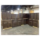 14 PC. ESPRESSO KITCHEN CABINET SET