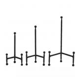 BLACK METAL EASEL WITH BALL DETAILS (3- PACK)