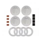 1 LOT OF 1-GAS REPLACEMENT KNOB IN WHITE (4-PACK)/