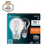 1 LOT (8) 100-WATT EQUIVALENT A19 DIMMABLE WHITE F