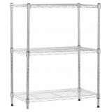 AMAZON BASICS 3-SHELF ADJUSTABLE HEAVY DUTY STEEL