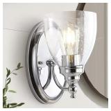 MARAIS 5.5 IN. METAL/GLASS LED CHROME WALL SCONCE