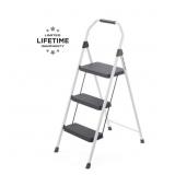 3-STEP COMPACT STEEL STEP STOOL WITH 225 LB. LOAD
