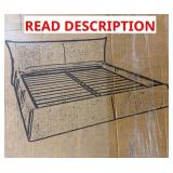 PADDED BACKREST KING SIZE BED IN COLOR BLACK