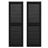 14.5 IN. X 43 IN. LOUVERED VINYL EXTERIOR SHUTTERS