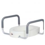 ELEVATED TOILET SEAT WITH HANDLES IN WHITE FOR ELO