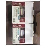 1 LOT OF (2) WHITE VINYL SOLAR-POWERED PYRAMID FEN