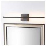 MAKENA 28 IN. 1-LIGHT BLACK METAL DIMMABLE INTEGRA