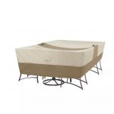 RECTANGULAR OUTDOOR PATIO TABLE WITH CHAIR COVER